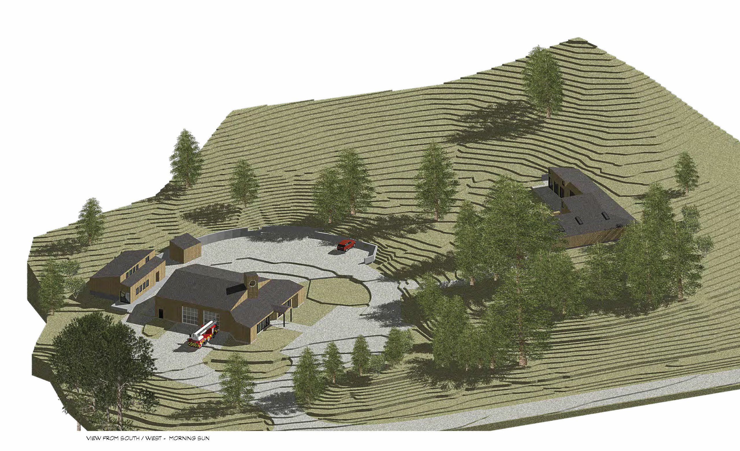 model of station buildings